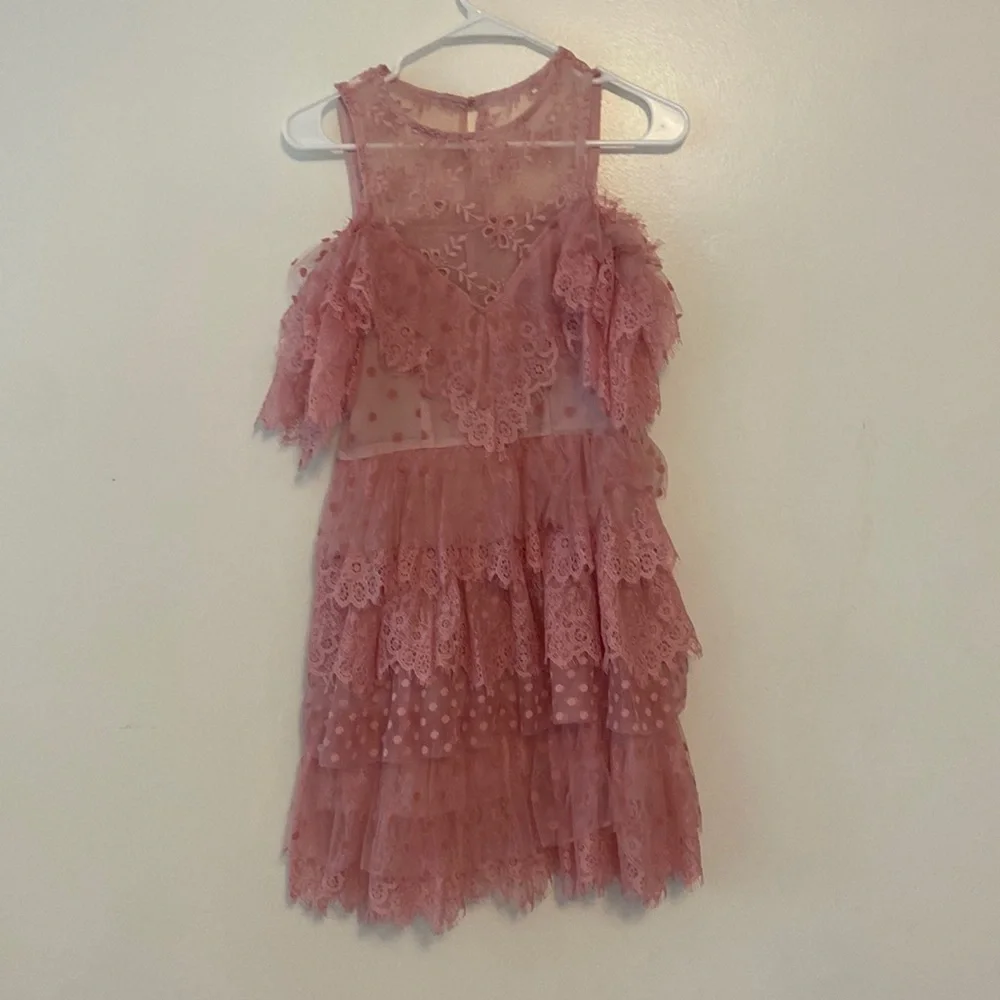 Pink Spring Ruffle Dress - Picture 1 of 4